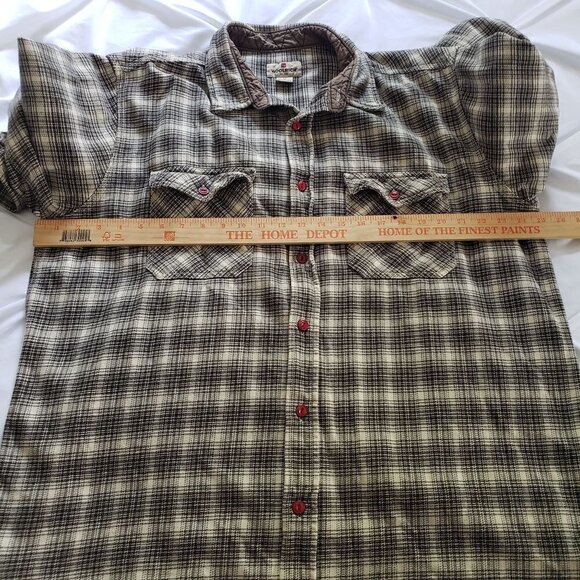Woolrich Plaid Shirt Cotton Flannel Outdoors Long Sleeve Button Up Mens XL - Picture 7 of 8